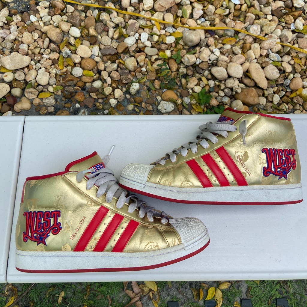 2008 Nba AllStar West Gold Shell Toe Sneakers
